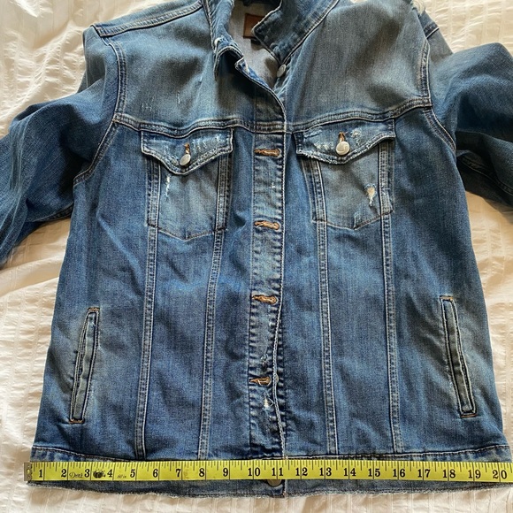 Joe’s Jeans distressed jean denim jacket - Picture 2 of 7
